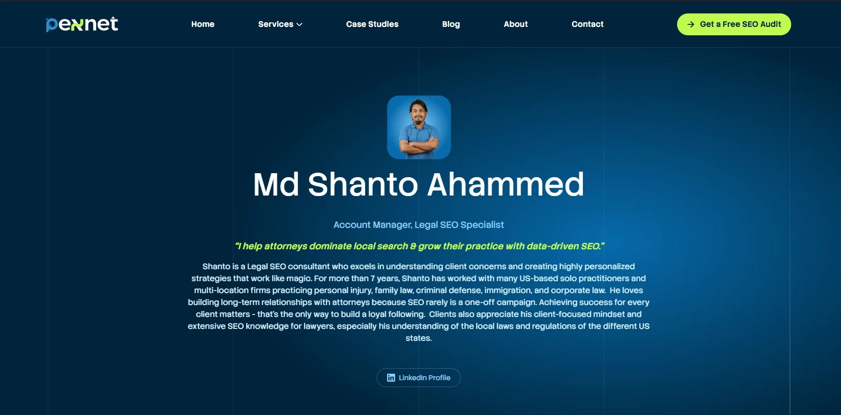 Bio Page Example