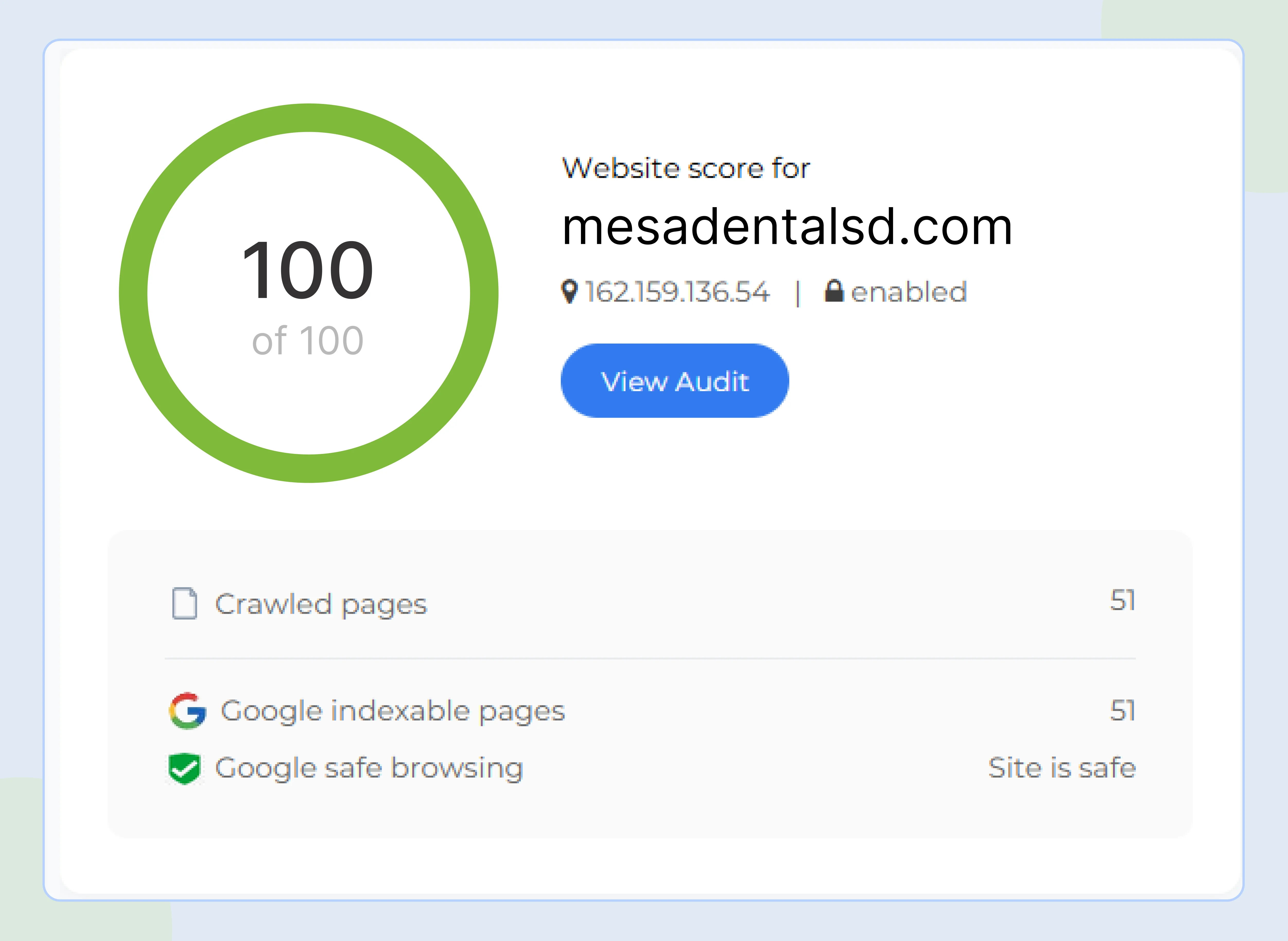 website health score